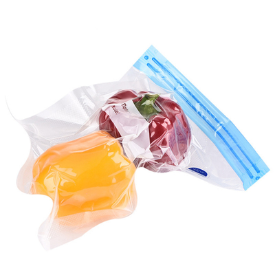 L'alimento risigillabile di plastica del polipropilene insacca la borsa della chiusura lampo di vuoto con la valvola