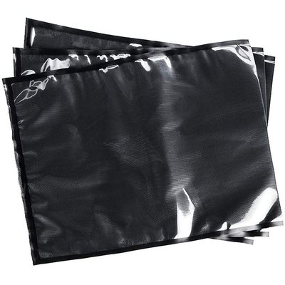 Parte posteriore risigillabile chiaro Front Nylon Pouch del nero della borsa della chiusura lampo di vuoto su ordinazione della stampa