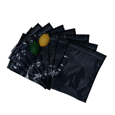 Borsa libera del polipropilene della plastica dell'alimento del sacchetto dello zip della saldatura a caldo di Clear Black BPA