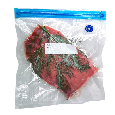 Borse dell'alimento della chiusura lampo di strati di doppio del sacchetto di plastica del sigillatore di vuoto della valvola di modo di Sous Vide uno