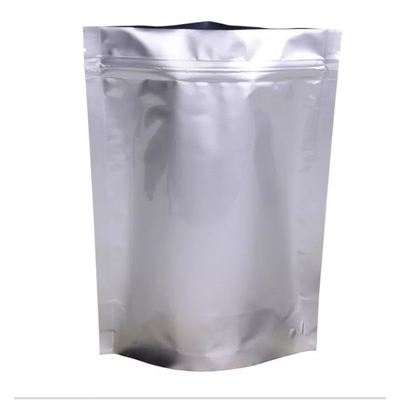 Foglio di alluminio argentato Salva cibo Mylar Buste con chiusura lampo richiudibili metalliche