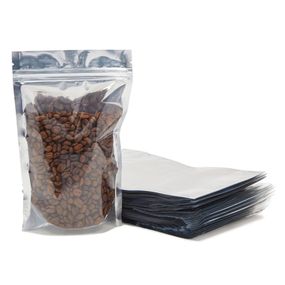 Foglio di alluminio richiudibile Stand Up Pouch Borse Conservazione degli alimenti a prova di odore con finestra