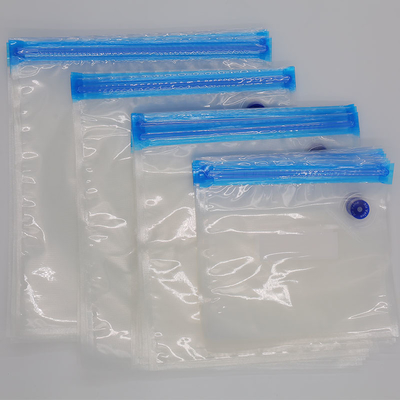L'alimento risigillabile di plastica del polipropilene insacca la borsa della chiusura lampo di vuoto con la valvola