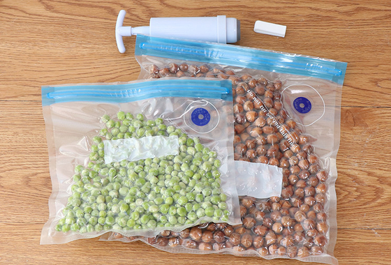 Sacchetti sigillanti per alimenti sottovuoto in nylon Confezione per alimenti richiudibile con chiusura lampo personalizzata