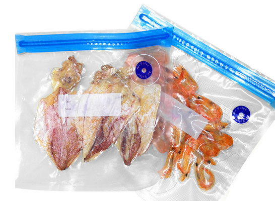 Food Vauum Storage Zip Lock Sous Vide Bags PA PE Handle Pump Bags Goffrato
