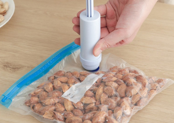 Food Vauum Storage Zip Lock Sous Vide Bags PA PE Handle Pump Bags Goffrato