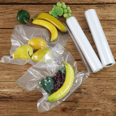 Confezione da 2 rotoli di sacchetti sottovuoto goffrati in nylon senza BPA per la conservazione degli alimenti