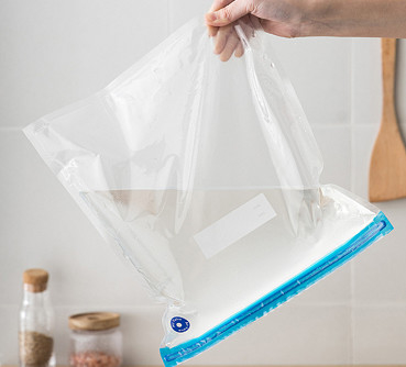 Pompa a mano con cerniera per sacchetti sottovuoto per alimenti senza BPA con logo personalizzato