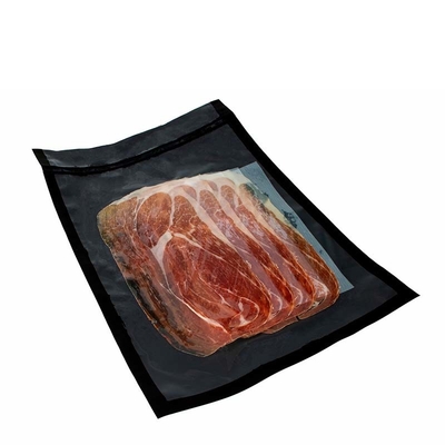 Borse sottovuoto in plastica goffrata per uso alimentare nero e trasparente CE per la conservazione della carne