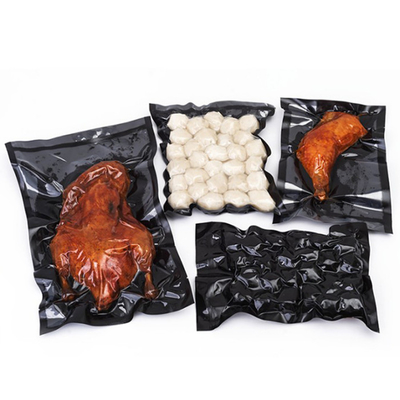 Parte posteriore risigillabile chiaro Front Nylon Pouch del nero della borsa della chiusura lampo di vuoto su ordinazione della stampa