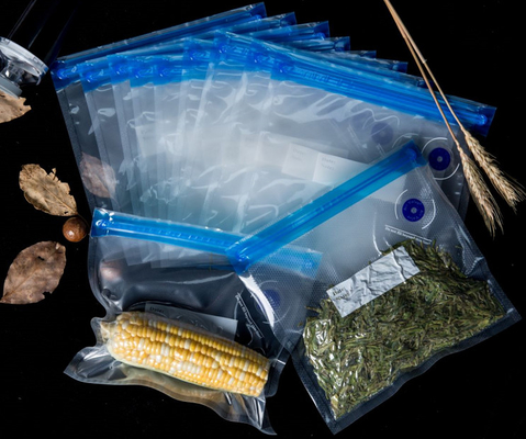 Sacchetti sottovuoto riutilizzabili con chiusura a zip per la conservazione e la cottura degli alimenti