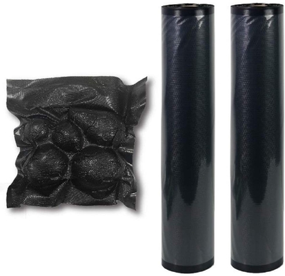 Rotoli impressi d'imballaggio su ordinazione della borsa della chiusura sottovuoto della saldatura a caldo del nero del commestibile